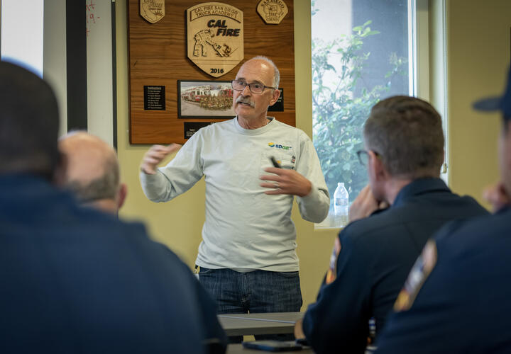 OFER team training first responders in classroom setting