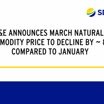 SDG&E Announces March Natural Gas Commodity Price To Decline By ~ 83% Compared To January   