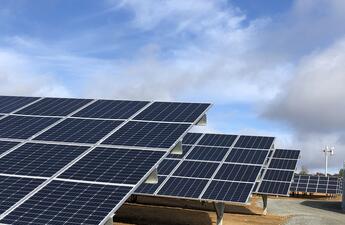 solar panels at SDG&E's Cameron Corners Microgrid