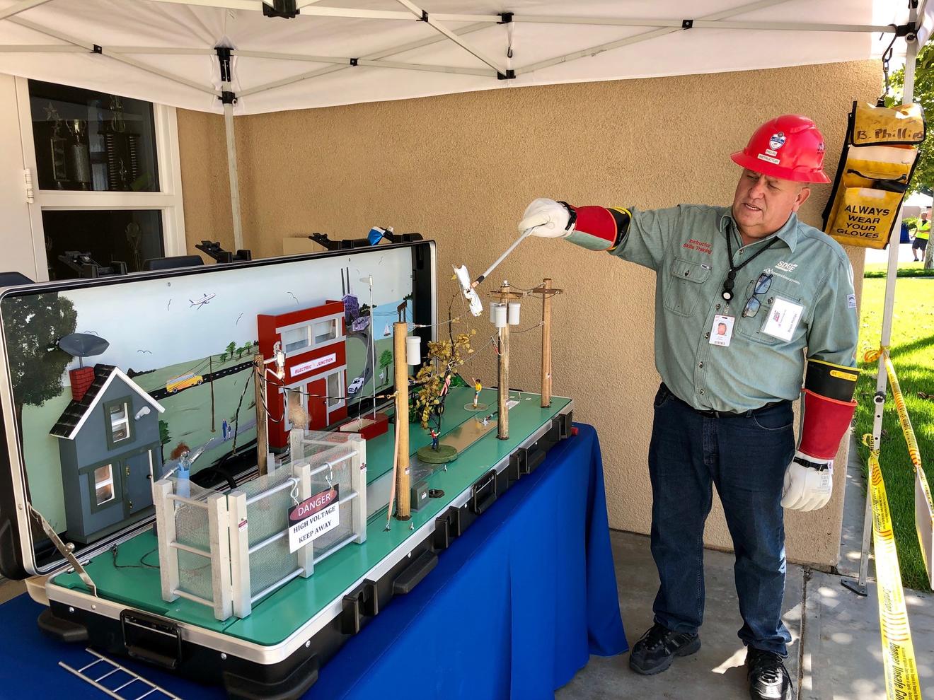 SDG&E Skills Training Instructor, Bruce Phillips, Arcs & Sparks Demonstration