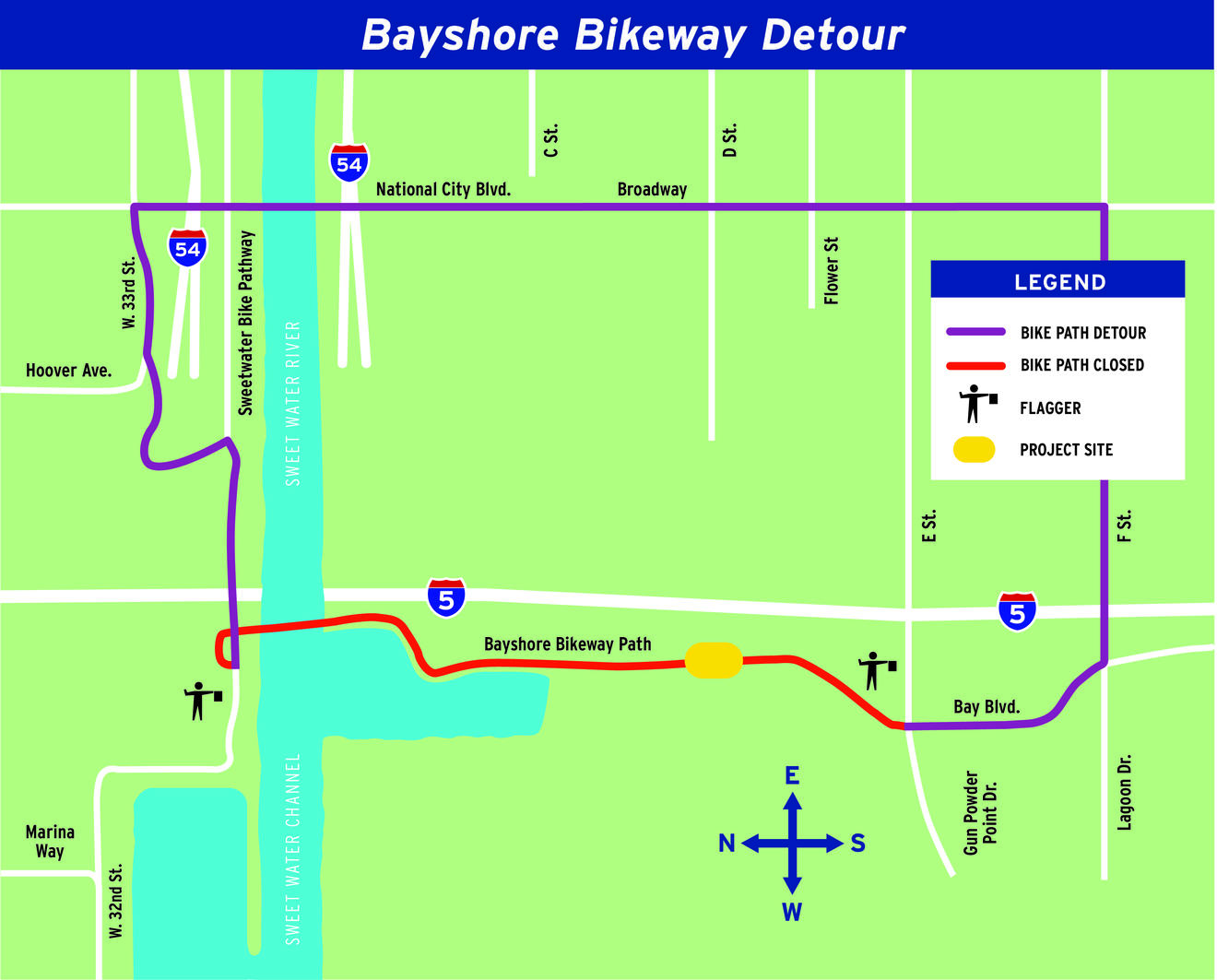 Bayshore Bikeway Detour