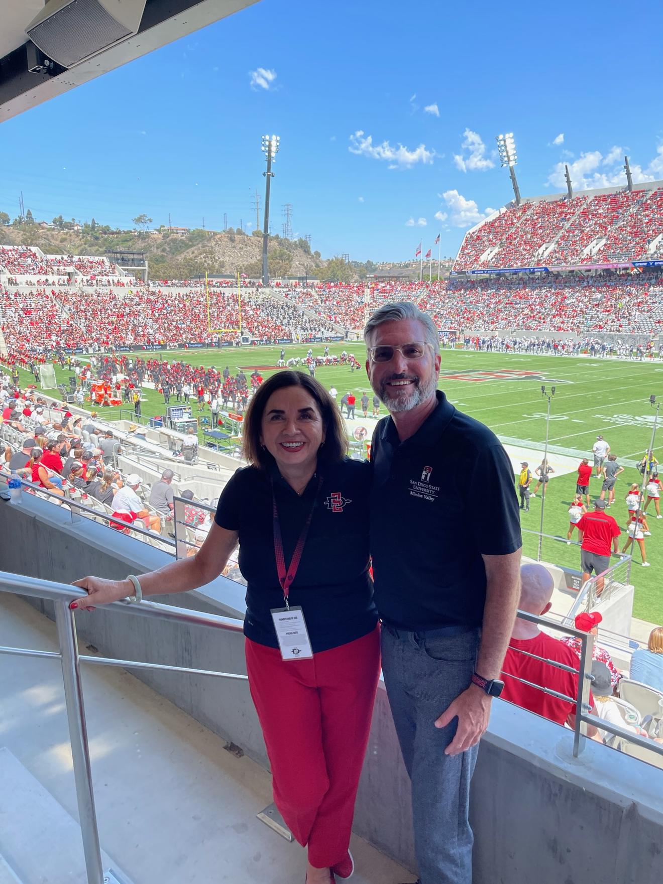 SDSU President Adela de la Torre and SDG&E’s Alan Dulgeroff