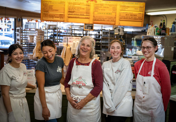 The Moms Pie House staff poses for a photo. 