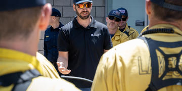 SDG&E Fire Coordinator Richard Veihl participates in the Wildland Fire Drill