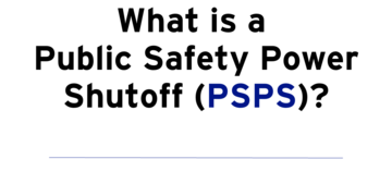 What is a Public Safety Power Shutoff (PSPS)?