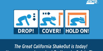 The Great California ShakeOut is today! Here are some important Earthquake Safety Tips 