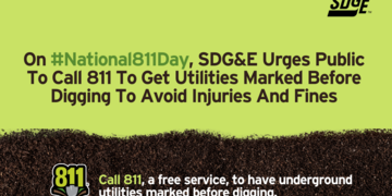 On 8-1-1 Day, SDG&E Urges Public to Call 811 to Get Utilities Marked Before Digging to Avoid Injuries and Fines