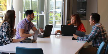 Employees working in an office