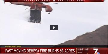 SkyMaverick fighting Dehesa Fire