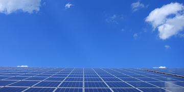 Solar Panels with blue sky