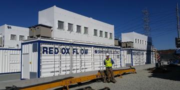 Steve Prsha at Flow Battery Facility