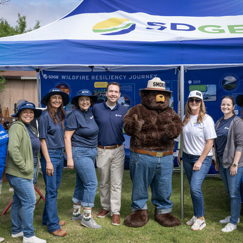 group photo of wildfire mitigation team